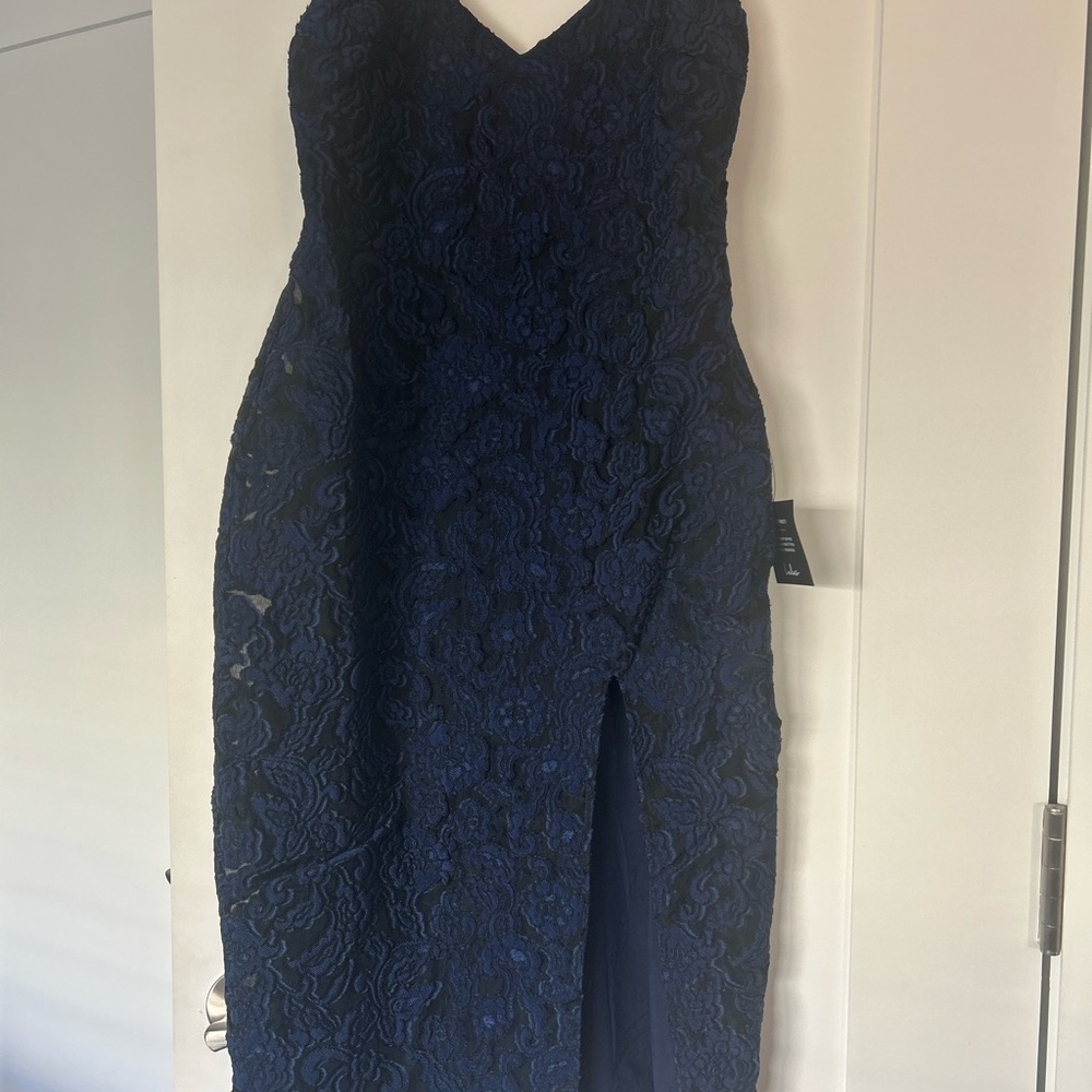New Elegant Navy Lace Dress